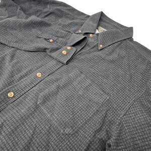 The Territory Ahead Button Down Long Sleeve Flannel Shirt Large Gray Checkered